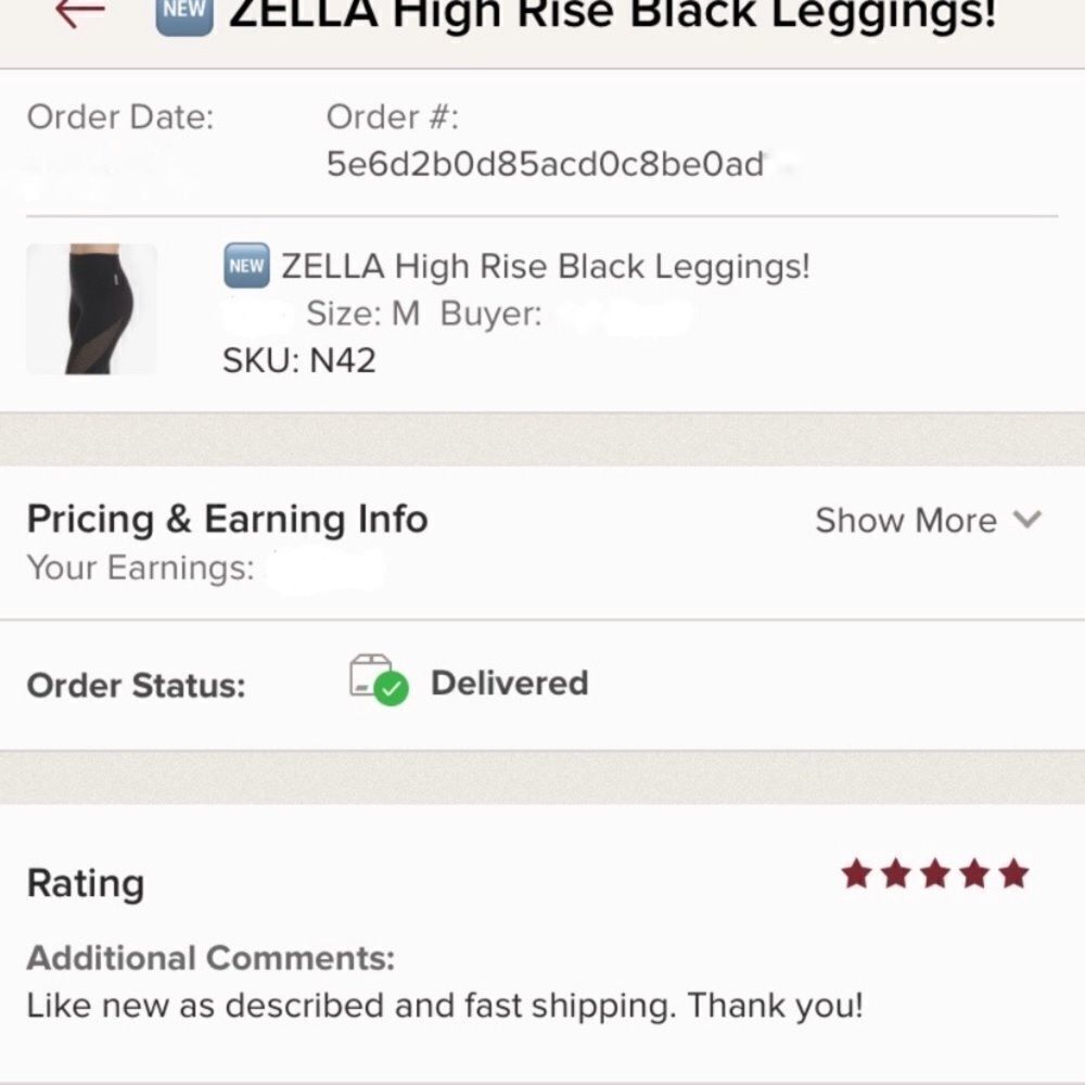 🆕 ZELLA High Rise Black Leggings! - Picture 7 of 9
